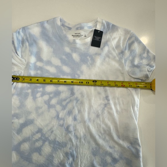 Soft Abercrombie & Fitch Collection Blue & white Tie Die T-shirt Size S - Picture 5 of 7